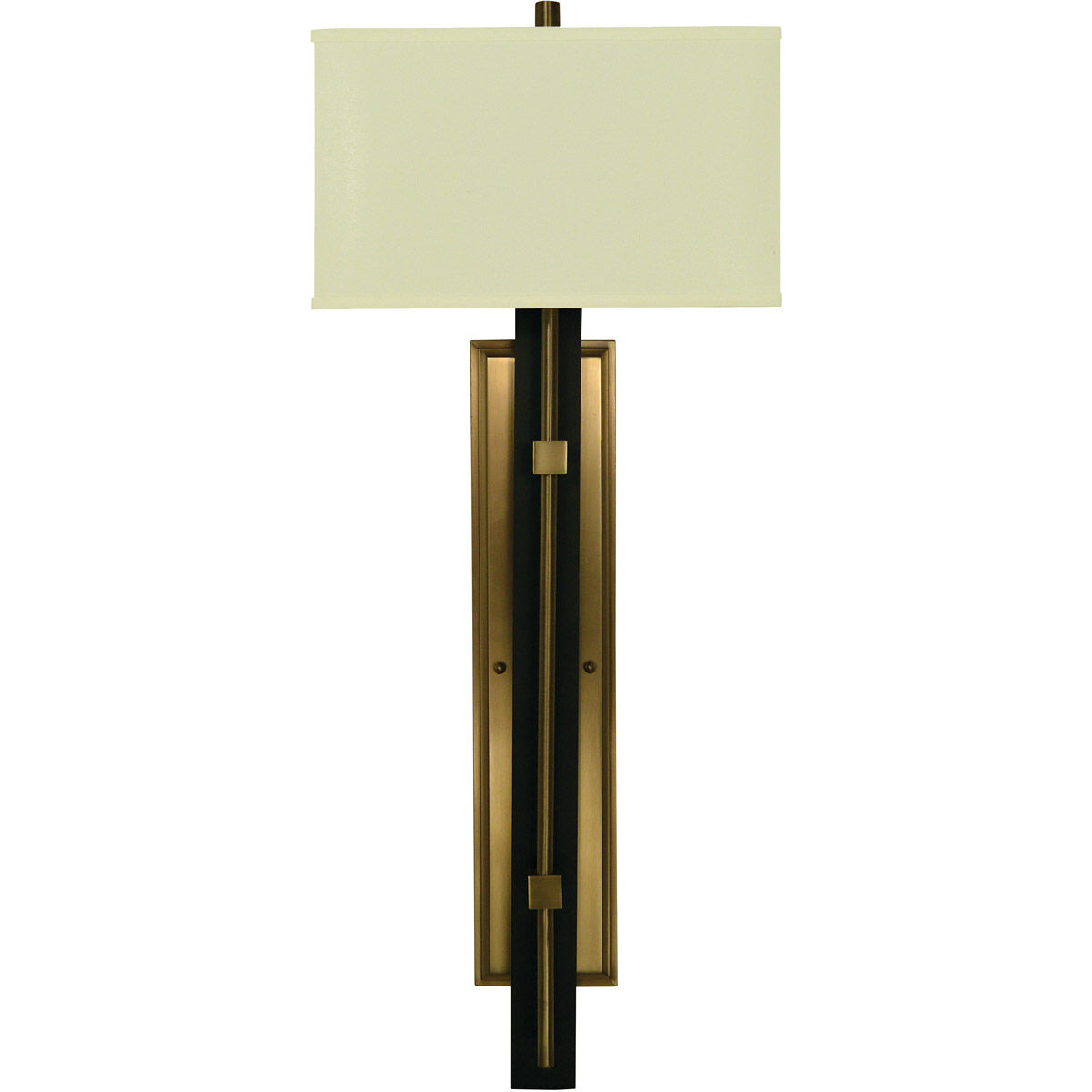 Sconces 2 Light 13 inch Antique Brass and Matte Black Sconce Wall Light