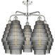 Cascade 5 Light 26 inch Polished Chrome Chandelier Ceiling Light in Smoked