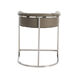 Calvin 29 inch Dove Gray Leather/Polished Nickel Counter Stool