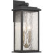 Estate 2 Light 19 inch Black and Brass Outdoor Wall Sconce