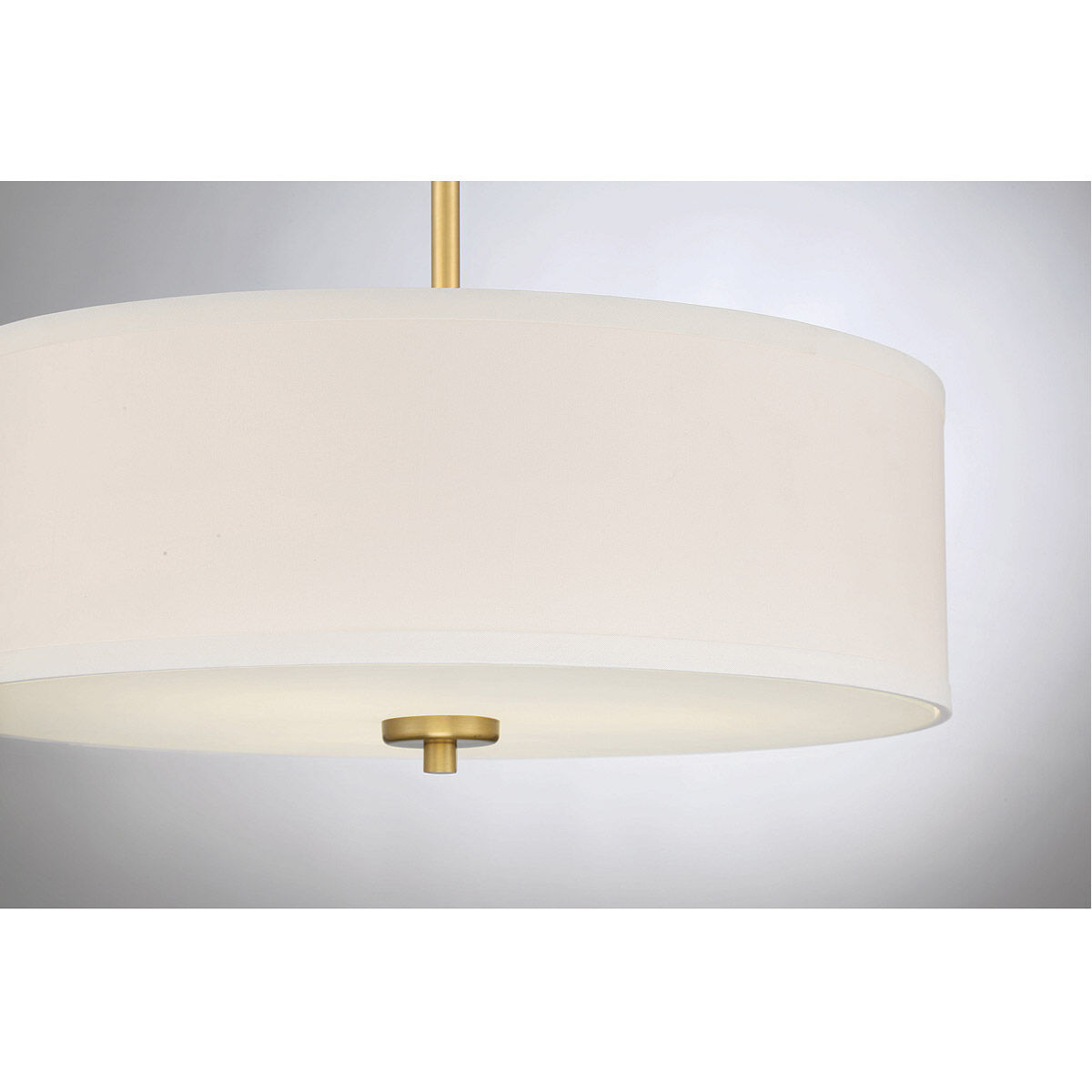 Modern 3 Light 18 inch Natural Brass Pendant Ceiling Light