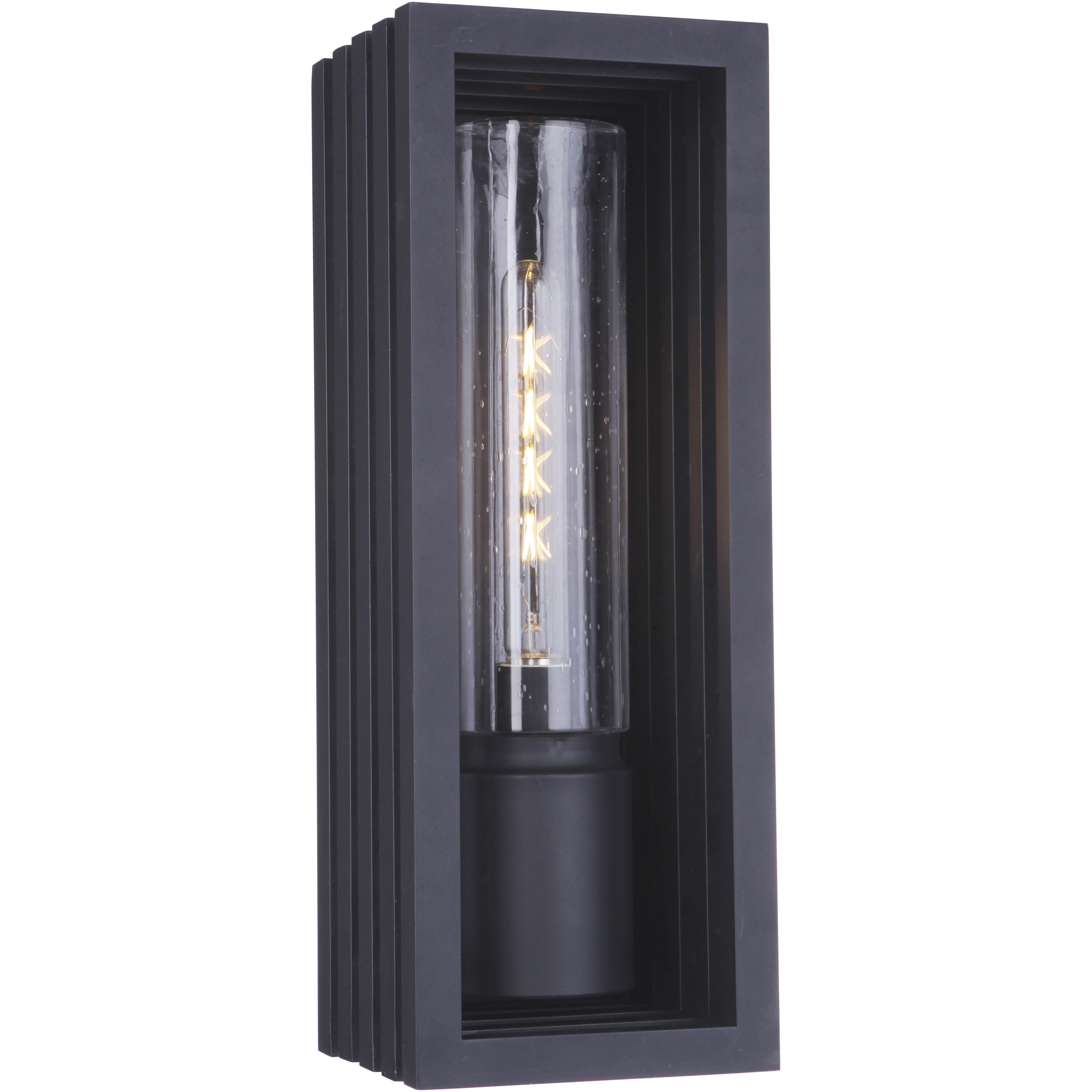 Carmel 1 Light 20 inch Textured Matte Black Outdoor Wall Mount, Large