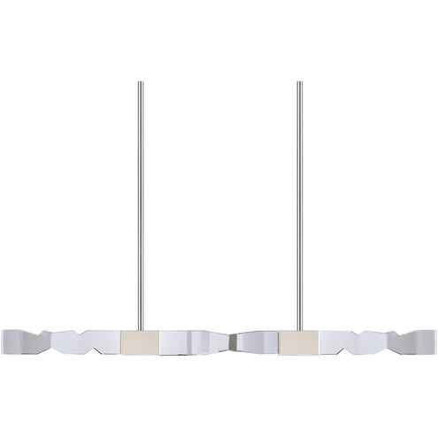 Mamadim 4 Light 49.25 inch Polished Nickel Linear Pendant Ceiling Light