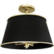 Coco 4 Light 16 inch Matte Black/French Gold Semi-Flush Ceiling Light