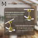 Atlas Alessandra - LK 72 inch Brushed Brass with Matte White Blades Ceiling Fan