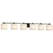 Fusion 6 Light 56.5 inch Matte Black Bath Bar Wall Light in Oval, Incandescent, Opal Fusion, Oval