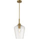 Carlton 1 Light 11 inch Warm Brass Pendant Ceiling Light