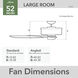 Gilrock 52 inch Matte Silver with Light Gray Oak/Warm Grey Oak Blades Ceiling Fan