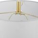 Turret 30 inch 150.00 watt Brushed Gold and White Marble Buffet Lamp Portable Light