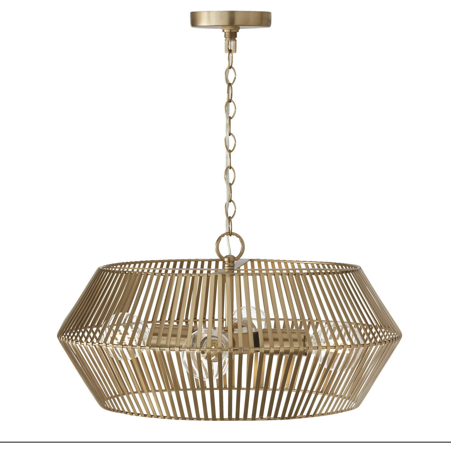 Kaiya 4 Light 22 inch Matte Brass Pendant Ceiling Light