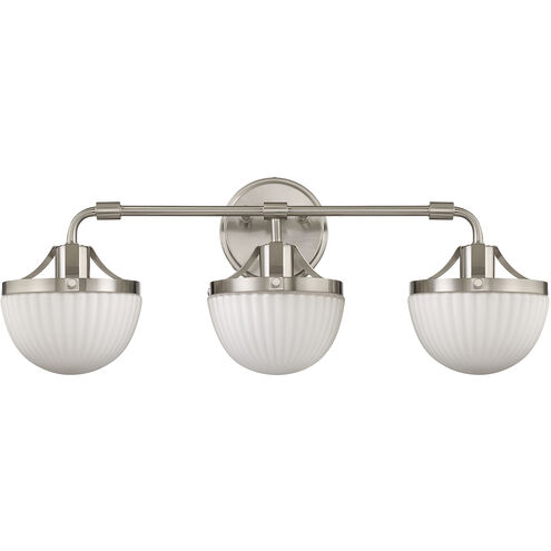 Meredith 3 Light 24 inch Satin Nickel Bathroom Vanity Light Wall Light