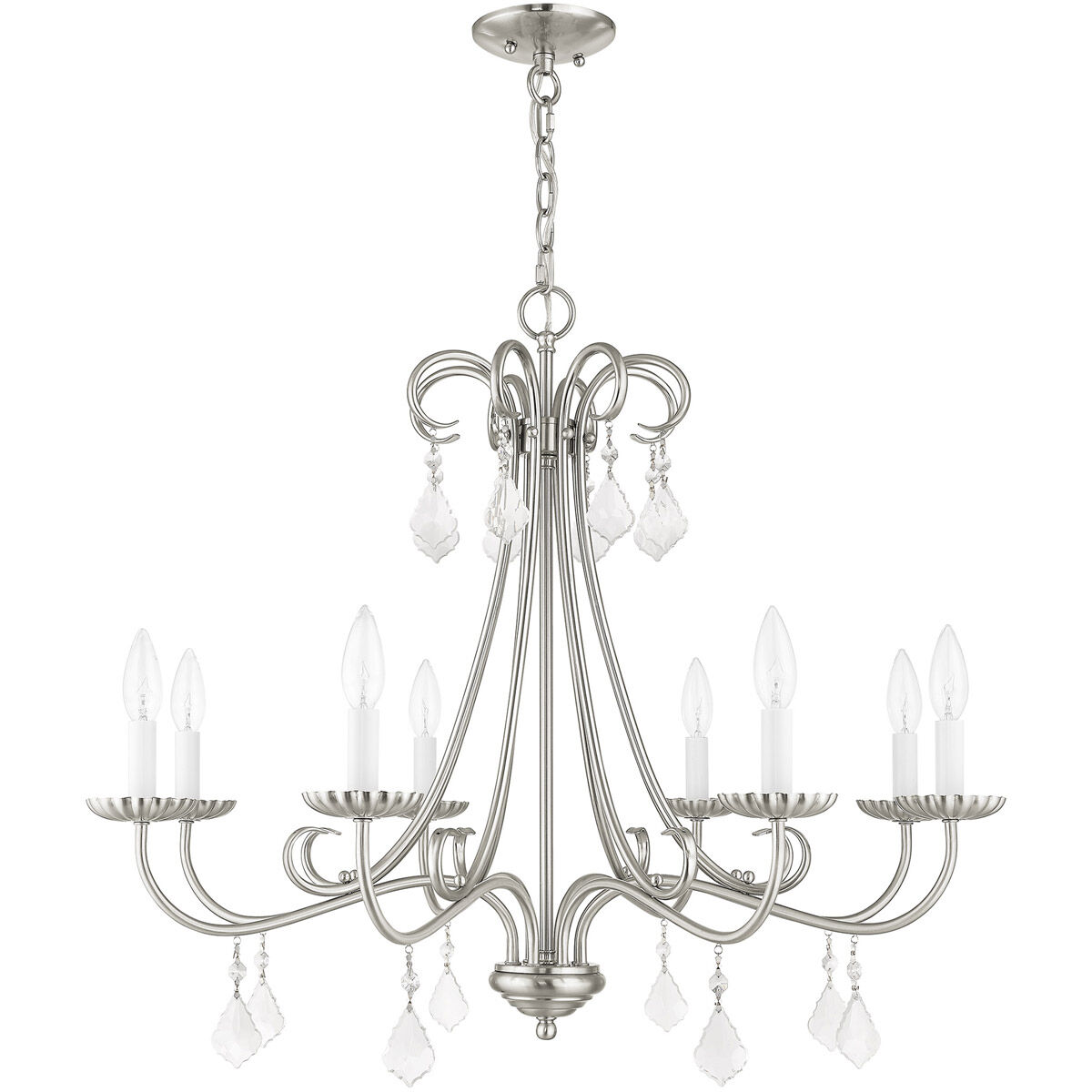 Daphne 8 Light 29.75 inch Brushed Nickel Chandelier Ceiling Light