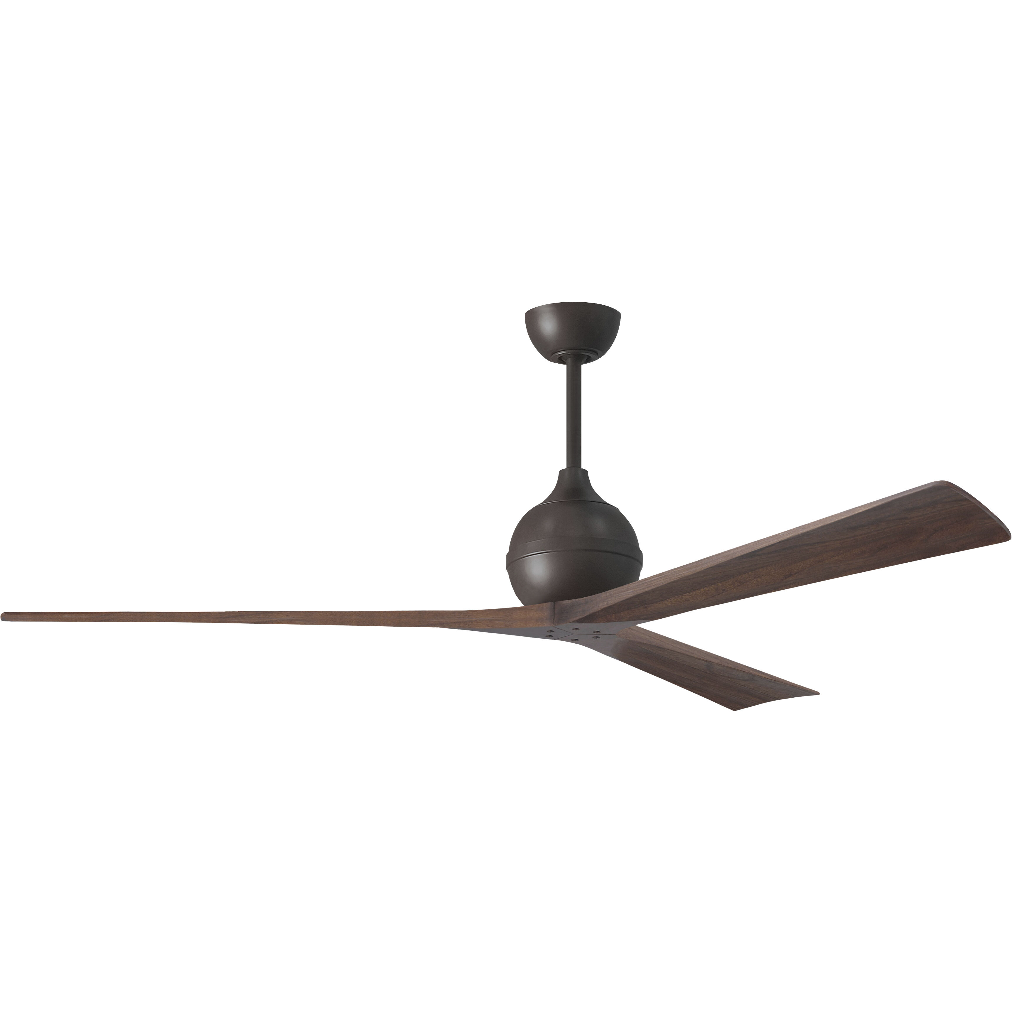 Atlas Irene-3 72 inch Textured Bronze with Walnut Tone Blades Paddle Fan
