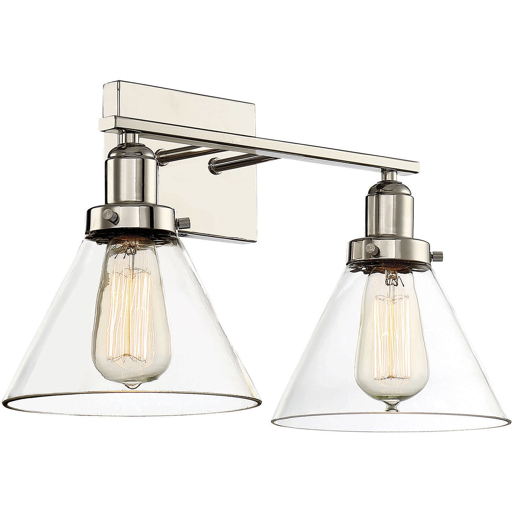 Drake 2 Light 17.75 inch Polished Nickel Bathroom Vanity Light Wall Light, Essentials