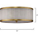 Upsala 2 Light 15 inch Antique Brass Flush Mount Ceiling Light, Large