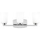 Franport 3 Light 21 inch Chrome Wall Bath Fixture Wall Light