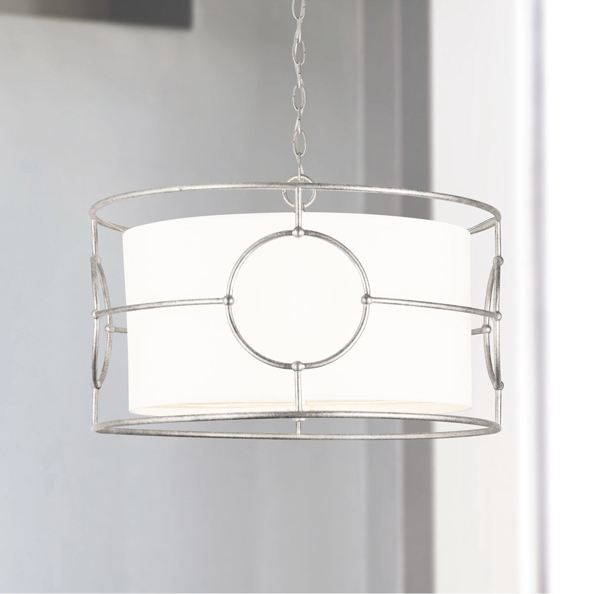 Oran 3 Light 22 inch Antique Silver Pendant Ceiling Light