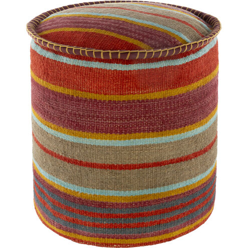 Bindi 16 inch Plum Pouf, Cylinder