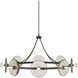 Circumstellar 8 Light 37.25 inch Black Iron Disc Chandelier Ceiling Light