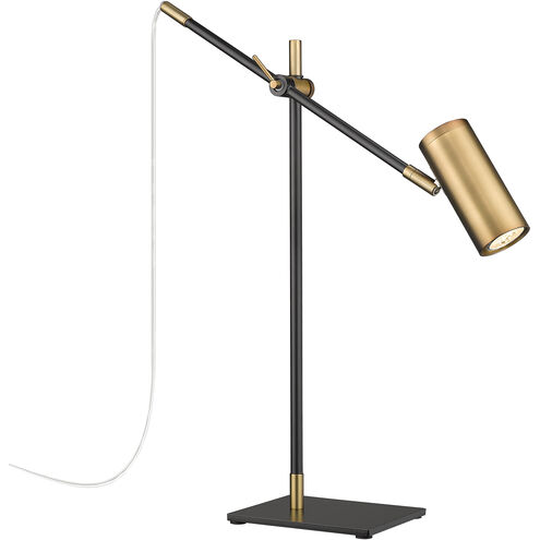 Calumet 21.75 inch 35.00 watt Matte Black and Olde Brass Table Lamp Portable Light in Oil Rubbed Bronze