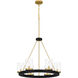 Greeley 6 Light 26 inch Matte Black Chandelier Ceiling Light