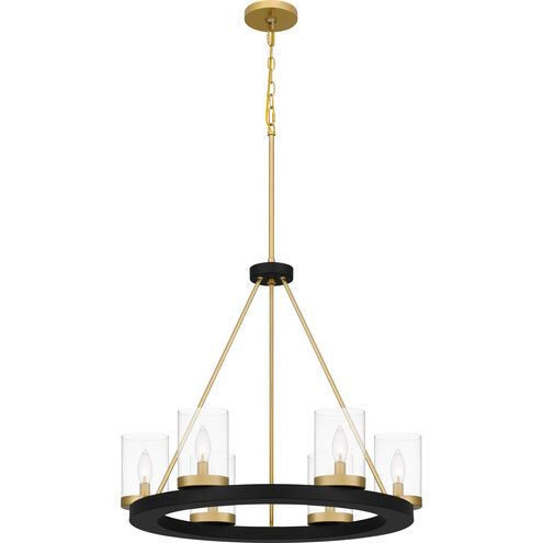 Greeley 6 Light 26 inch Matte Black Chandelier Ceiling Light