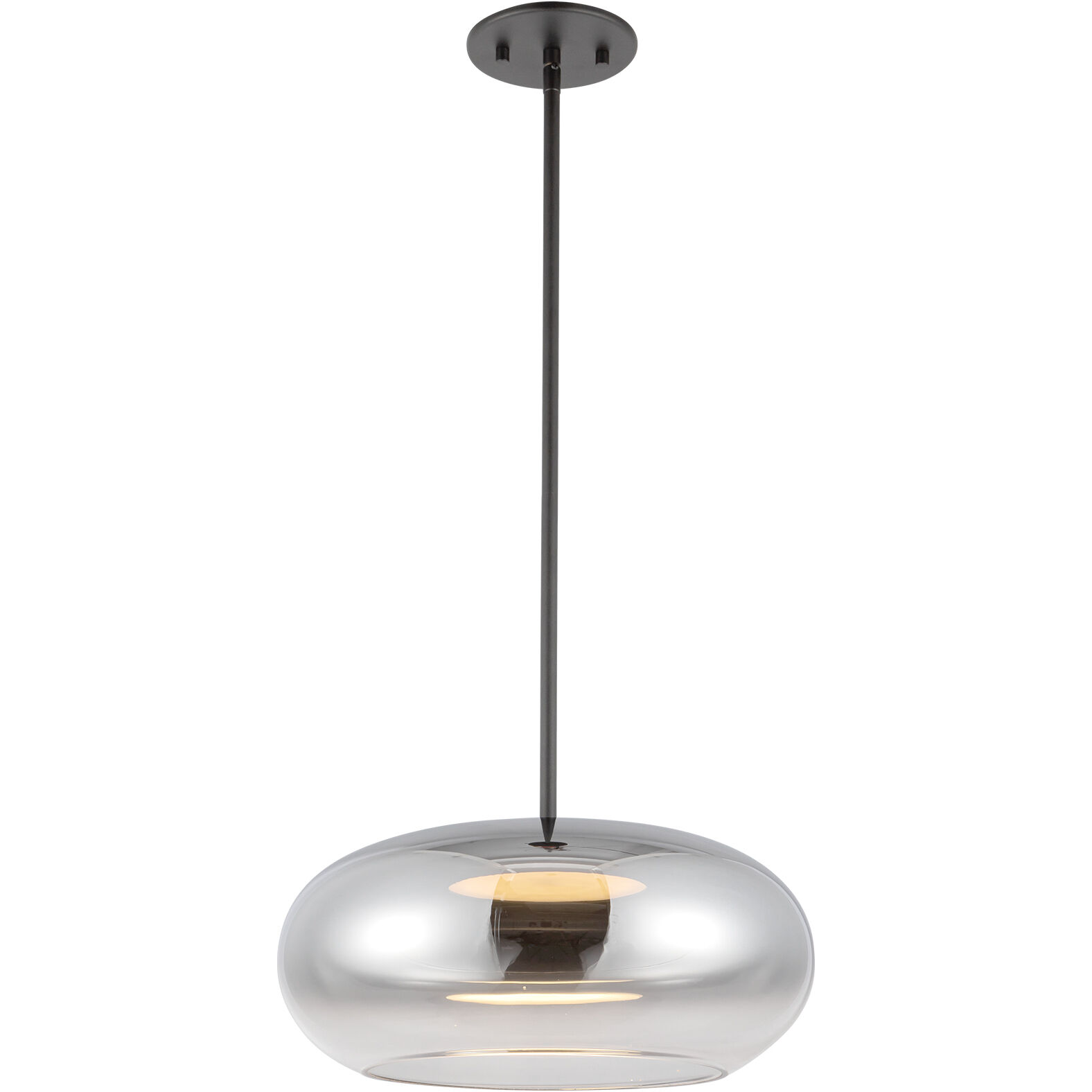Trinity Pendant Ceiling Light in Chrome Glass
