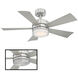 Wynd 42 inch Stainless Steel Downrod Ceiling Fan in 2700K