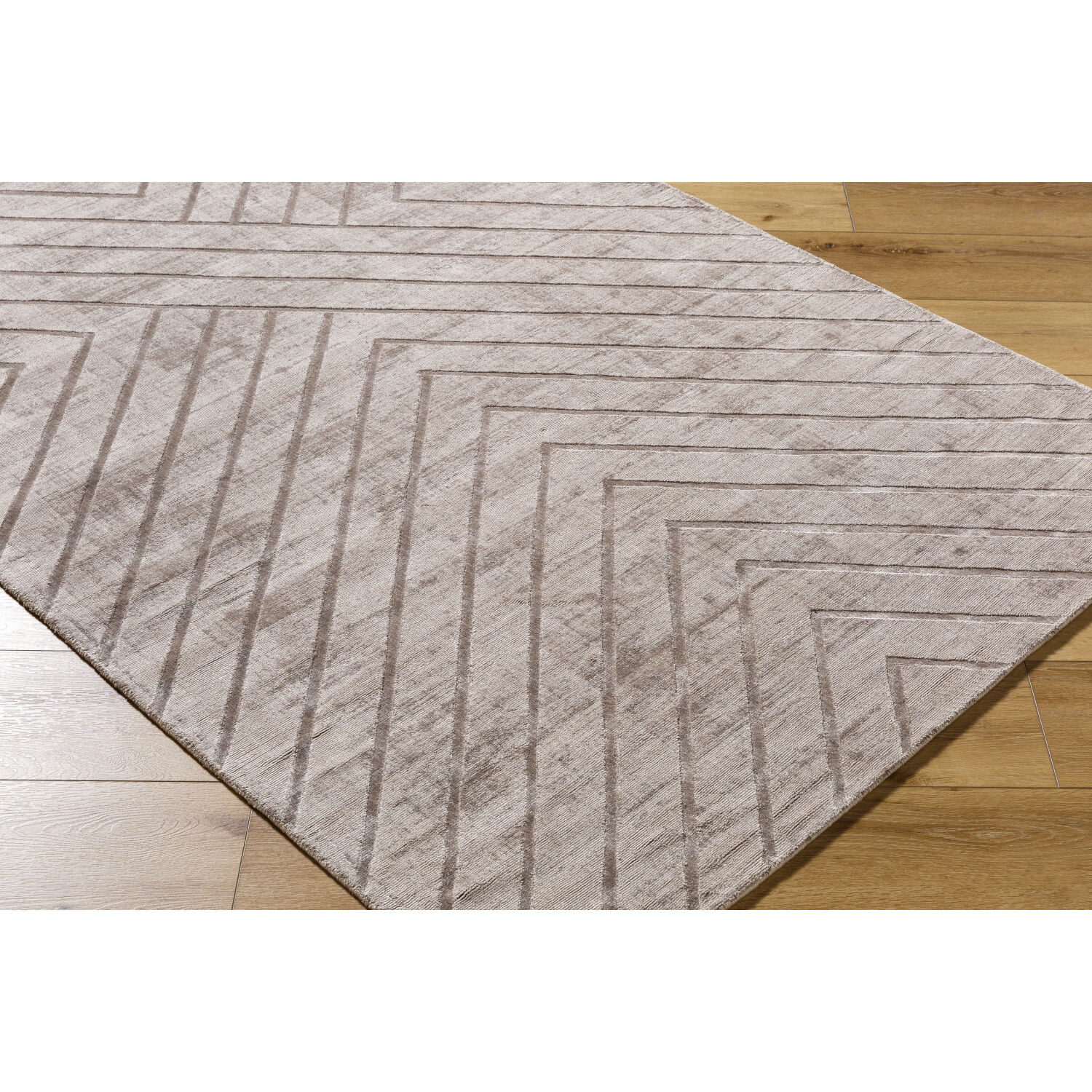 Pier 90 X 60 inch Ash / Light Silver / Warm Grey / Khaki / Prairie Dust Handmade Rug in 5 x 8