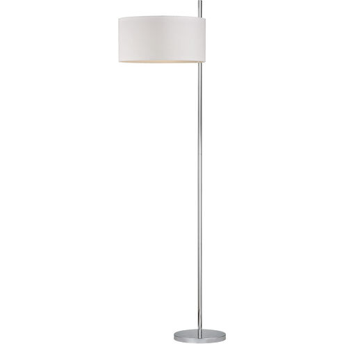 Attwood 64 inch 100 watt Polished Nickel Floor Lamp Portable Light in Incandescent, 3-Way