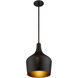 Modern 1 Light 10.5 inch Oil Rubbed Bronze Pendant Ceiling Light