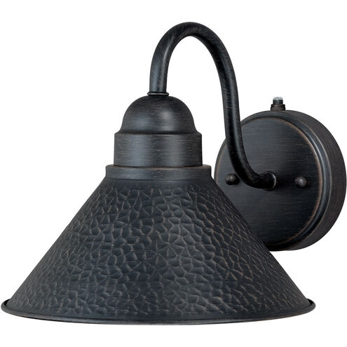 Outland LED 9 inch Aged Iron and Light Gold Outdoor Wall