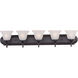 Essentials - 801x 5 Light 36 inch Oil Rubbed Bronze Bath Vanity Wall Light in Frosted
