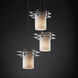 Metropolis 3 Light 7 inch Polished Chrome Pendant Ceiling Light in Cylinder with Flat Rim