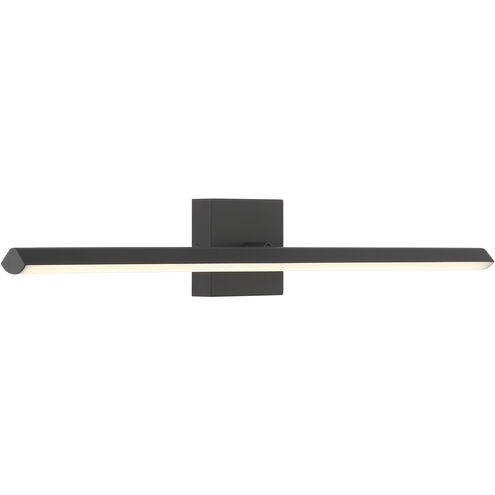 Float 1 Light 24.25 inch Matte Black Bath Vanity Light Wall Light