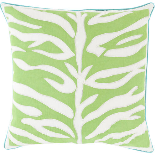 Valentina 22 inch Aqua, Grass Green, Ivory Pillow Kit