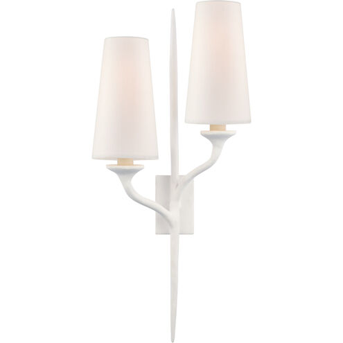 Julie Neill Iberia 2 Light 11 inch Plaster White Double Right Sconce Wall Light