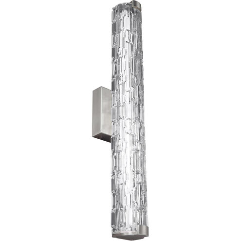 Sean Lavin Cutler LED 24 inch Satin Nickel Vanity Light Wall Light in Clear Staggered Rock