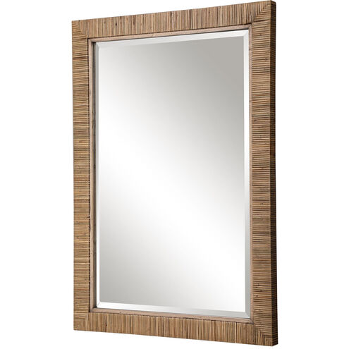 Cape 41 X 29 inch Natural Rattan and Solid Oak Wall Mirror 