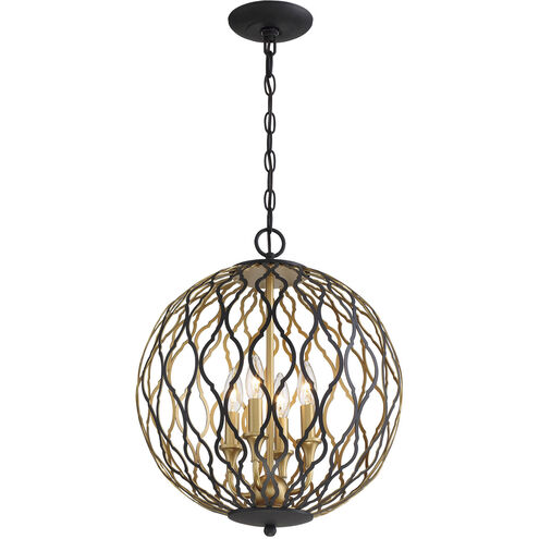 Gilded Glam 4 Light 16 inch Sand Coal/Painted/Pla Pendant Ceiling Light