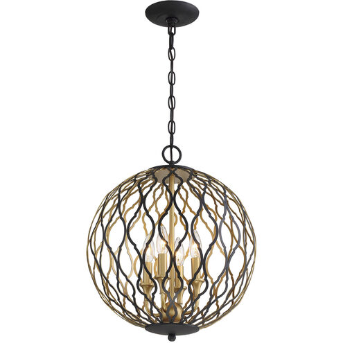 Gilded Glam 4 Light 16 inch Sand Coal/Painted/Pla Pendant Ceiling Light