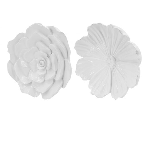 Rose White Wall Accent