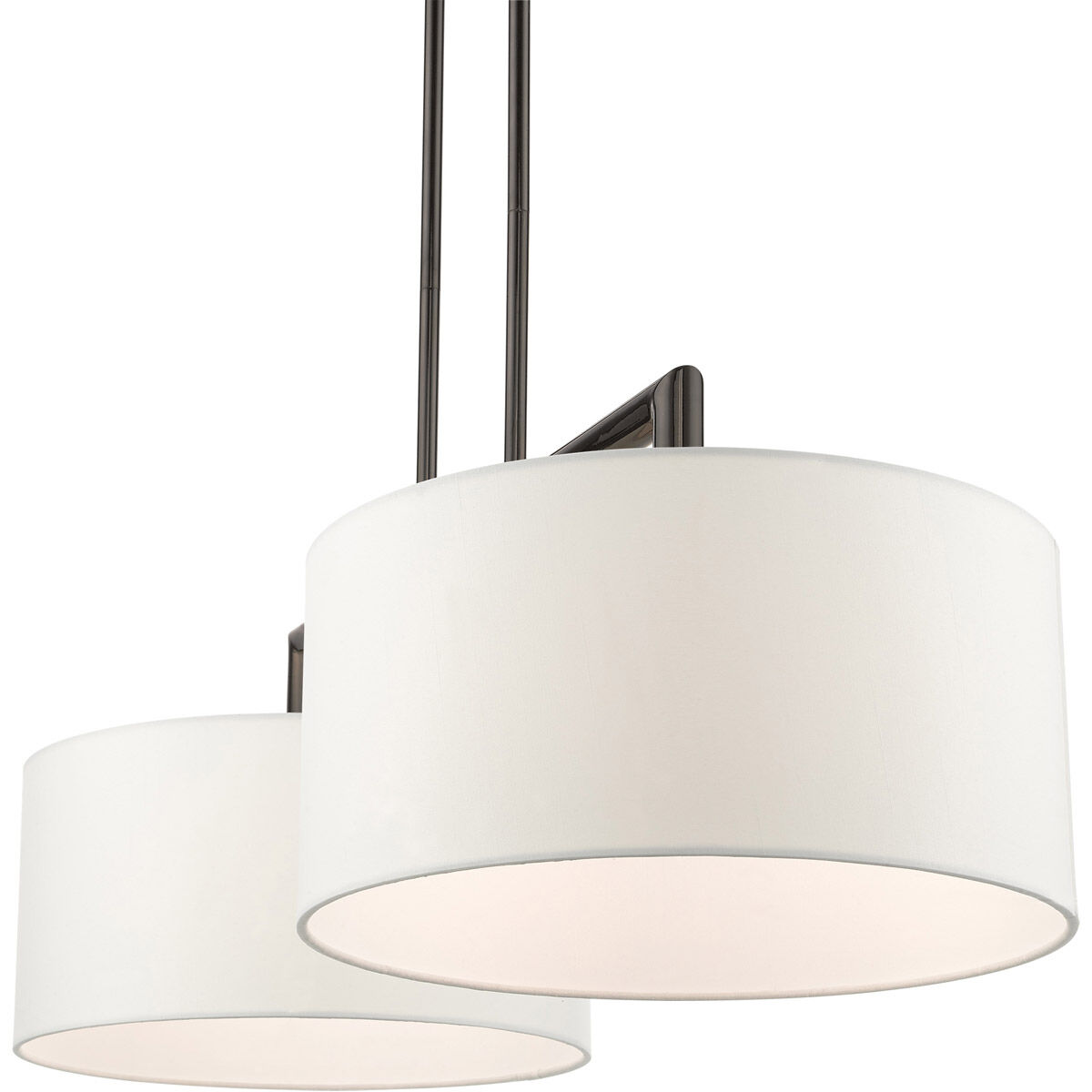 Meridian 2 Light 35 inch Black Chrome Linear Chandelier Ceiling Light