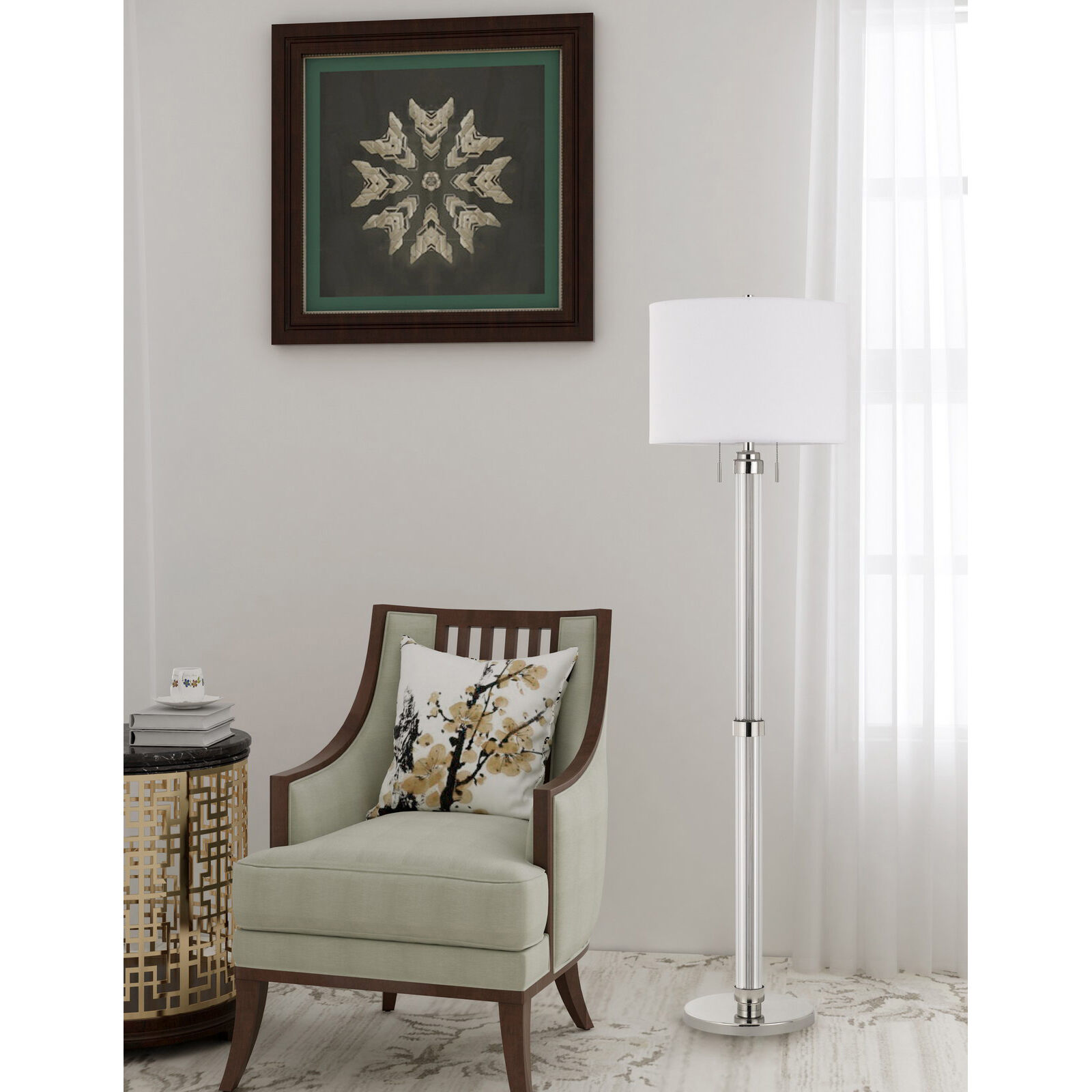 Montilla 60 inch 60 watt Brushed Steel Floor Lamp Portable Light