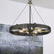 Vaughn Pendant Ceiling Light in Natural Black/Aged Brass, Medium