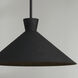 Paloma 1 Light 17.75 inch Textured Black Pendant Ceiling Light