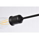 Xavier 6 Light 35 inch Black Pendant Ceiling Light