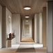 Saturno LED 19.75 inch Beige Travertine and Aged Brass Flush Mount Ceiling Light