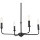 Pallas 4 Light 25 inch Black Chandelier Ceiling Light