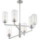 Acacia 6 Light 30 inch Brushed Nickel Chandelier Ceiling Light